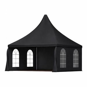 Pagodetent 4 x 4 meter zwart