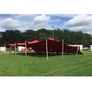 Stretchtent 10 x 15 meter Rood