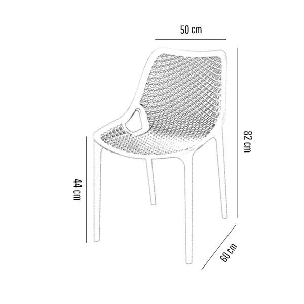 Stapelstoel Ariane Grijs
